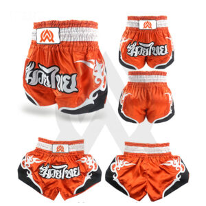Custom Muay Thai Shorts Orange available at wholesale or in Bulk