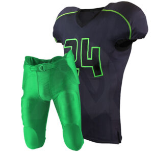 Youth Football Uniforms Black and Green