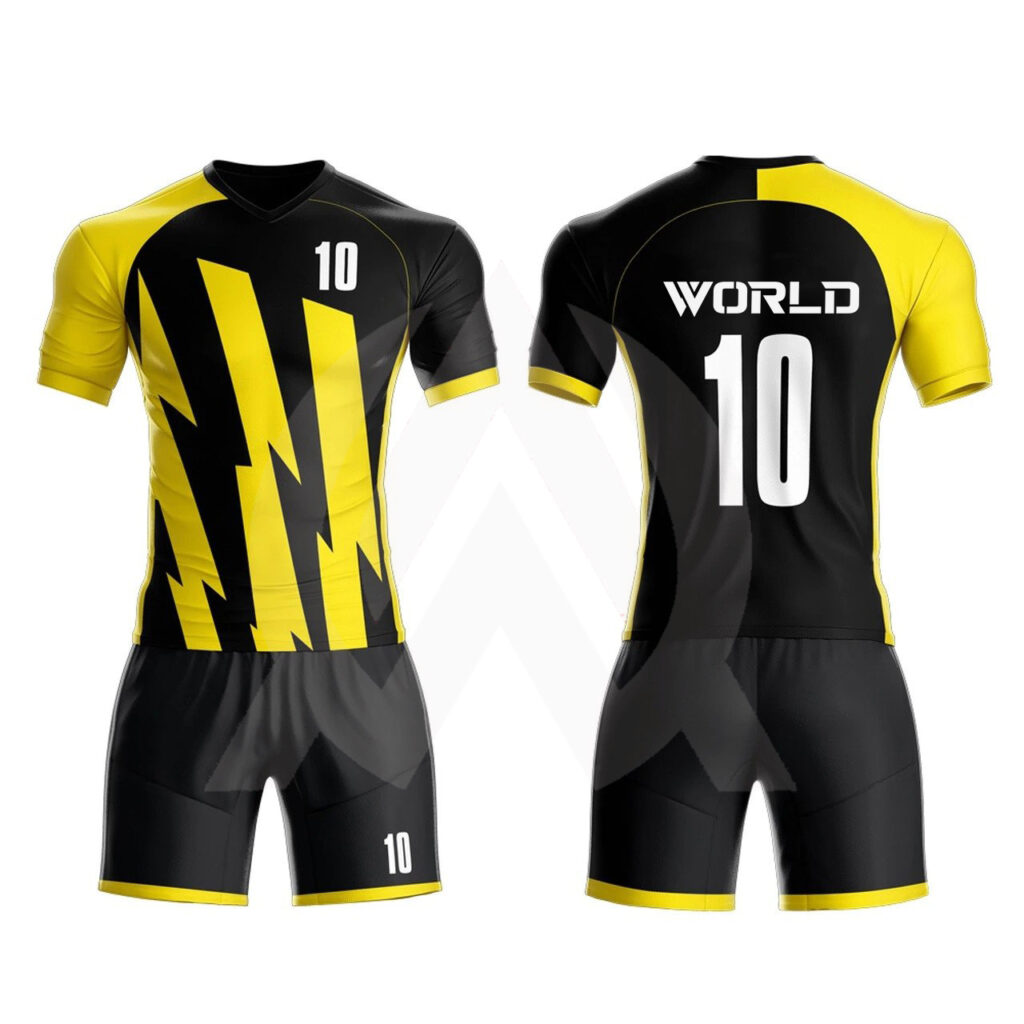 Black and Yellow Soccer Uniforms