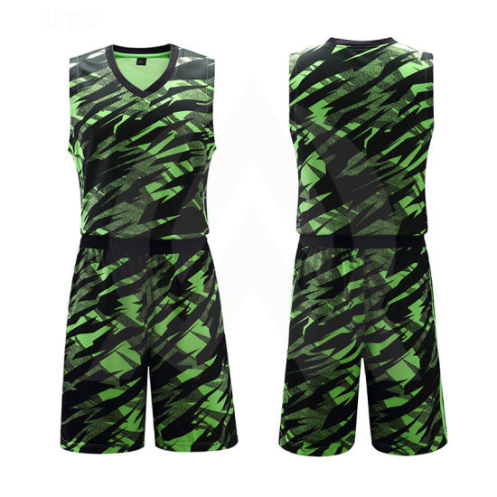 Basketball Uniform Green Custom at Wholesale Prices