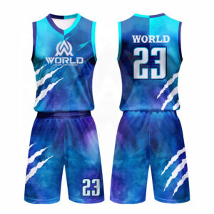 Basketball Uniform Blue Custom at Wholesale Prices