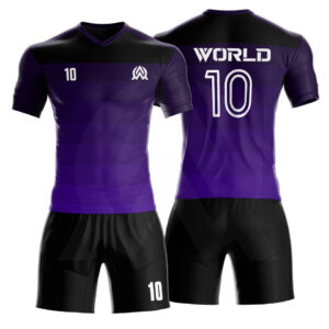 Blue and Black Soccer Uniforms