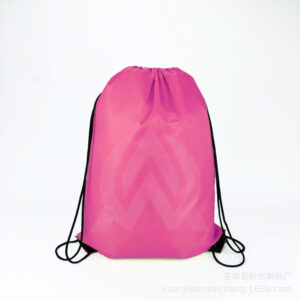 Pink and Black Gym Bag Waterproof Nylon Backpacks Pouch available at wholesale or in bulk