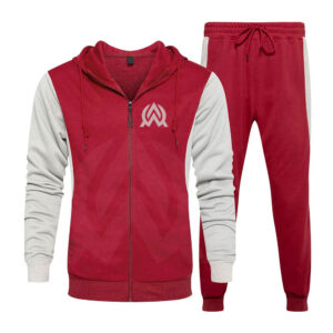 Custom Running Red and White Tracksuit at Wholesale or Bulk